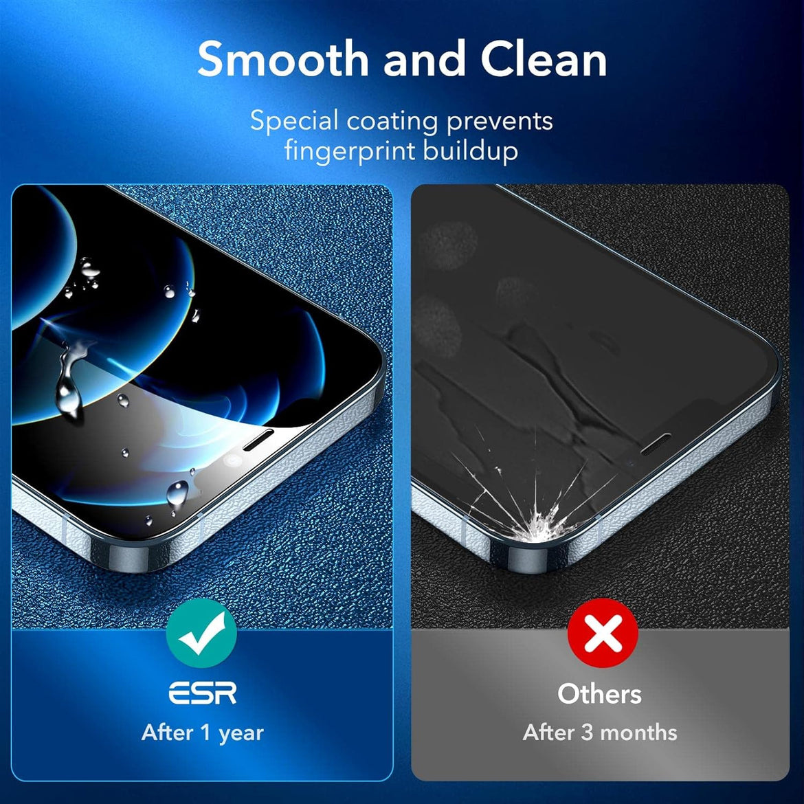 ESR 3 Pack for iPhone 17 Pro Max Screen Protectors, High Clarity, 9H Hardness Scratch Resistant, Military-Grade Tempered Glass, Shatterproof, Screen Guard with Easy Installation Tool