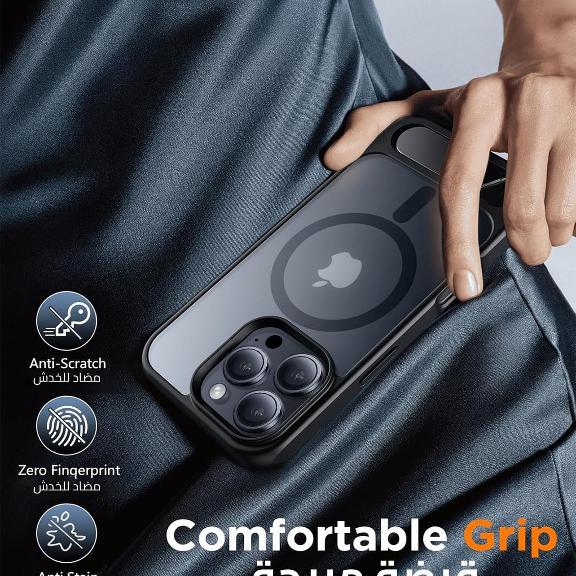 Eligo for iPhone 12 Pro Max Case, Compatible with MagSafe, Magnetic Cover with Invisible Stand, Shockproof Protection Phone Shell, Matte Kickstand Back Cases for Apple 12 Pro Max 6.7" (2020) (Black)