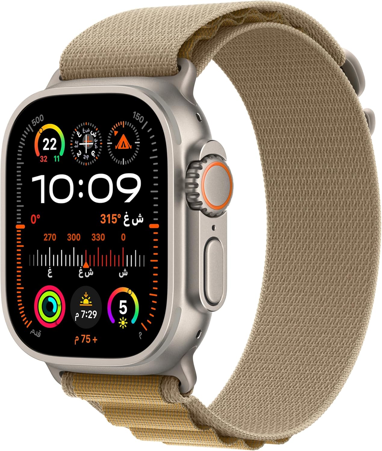 Apple Watch Ultra 2 GPS + Cellular 49mm Smartwatch, Sports Watch with Black Rugged Titanium Case and Dark Green Alpine Loop - M. Fitness Tracker, Precision GPS, Extra-Long Battery Life, Carbon Neutral