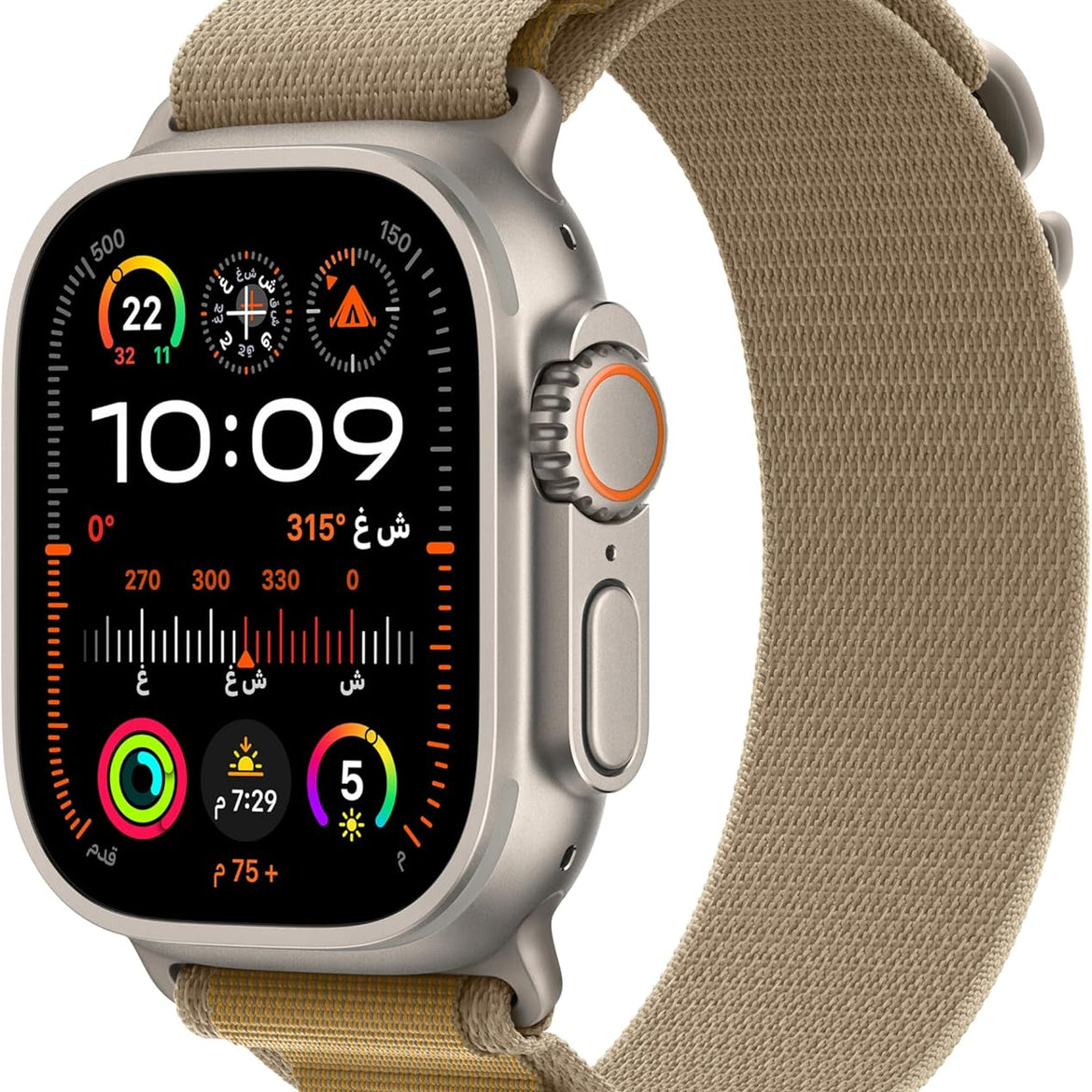 Apple Watch Ultra 2 GPS + Cellular 49mm Smartwatch, Sports Watch with Black Rugged Titanium Case and Dark Green Alpine Loop - M. Fitness Tracker, Precision GPS, Extra-Long Battery Life, Carbon Neutral