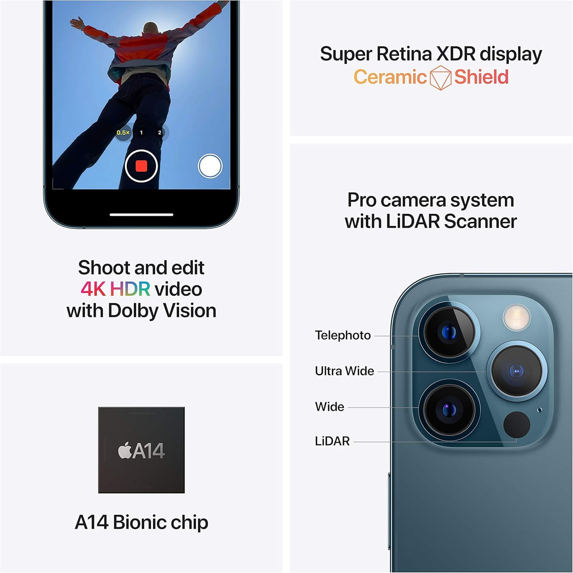 Apple (Refurbished) iPhone 12 Pro Max (256GB) - Pacific Blue