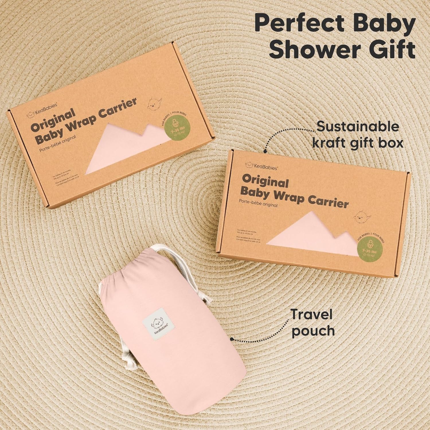 KeaBabies All-in-1 Baby Wrap Carrier Newborn and Infant