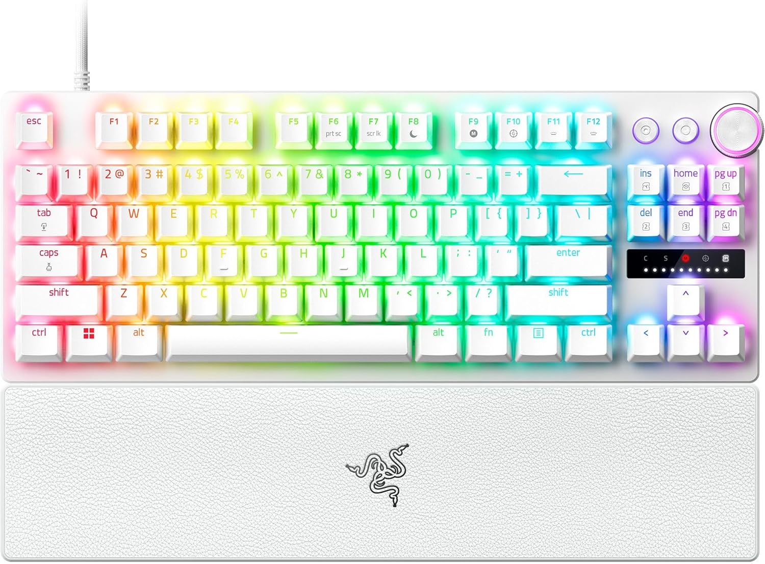 Razer Huntsman Mini 60% Compact Gaming Keyboard: Purple Switch, Clicky Optical-Mechanical Switches, Doubleshot PBT Keycaps, Detachable USB-C Cable, US Layout - Black