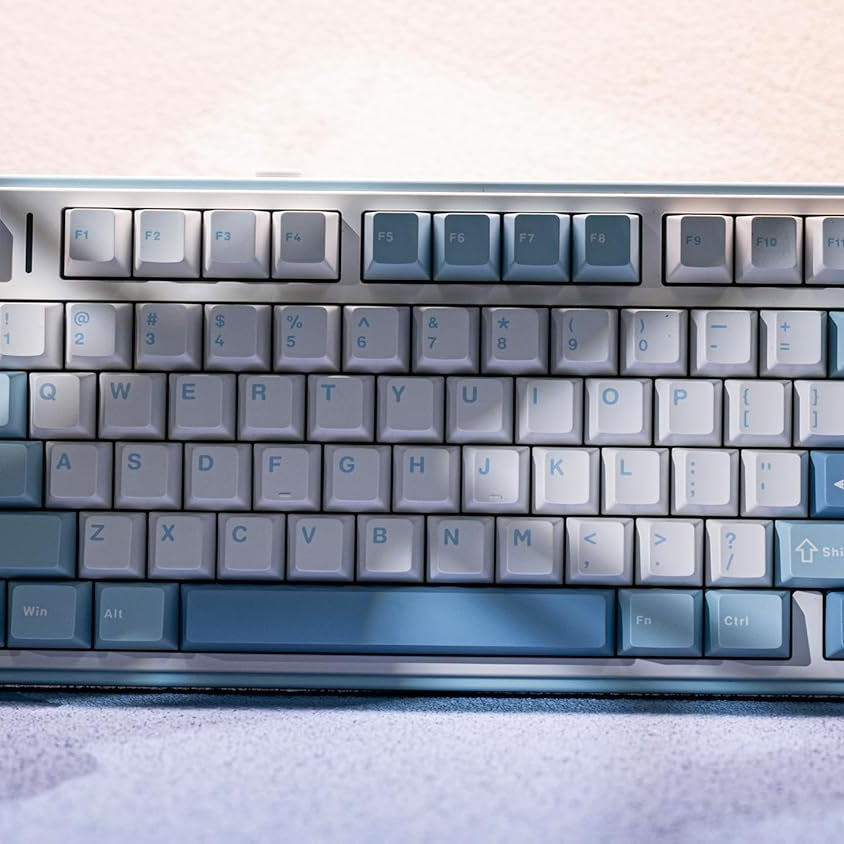 EPOMAKER x AULA F75 Gasket Mechanical Keyboard, 75% Wireless Hot Swappable Gaming Keyboard with Five-Layer Padding&Knob, Bluetooth/2.4GHz/USB-C, RGB (Black Gradient, LEOBOG Reaper Switch)