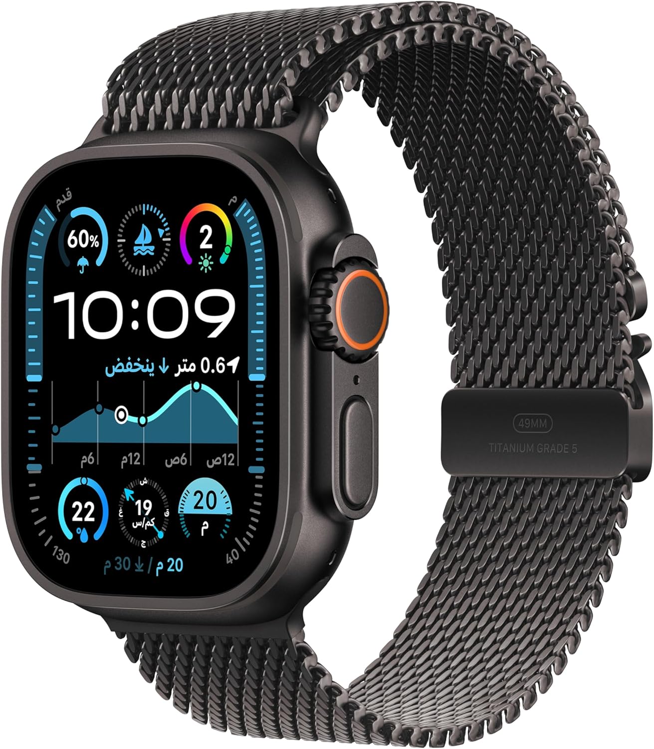 Apple Watch Ultra 2 GPS + Cellular 49mm Smartwatch, Sports Watch with Black Rugged Titanium Case and Dark Green Alpine Loop - M. Fitness Tracker, Precision GPS, Extra-Long Battery Life, Carbon Neutral