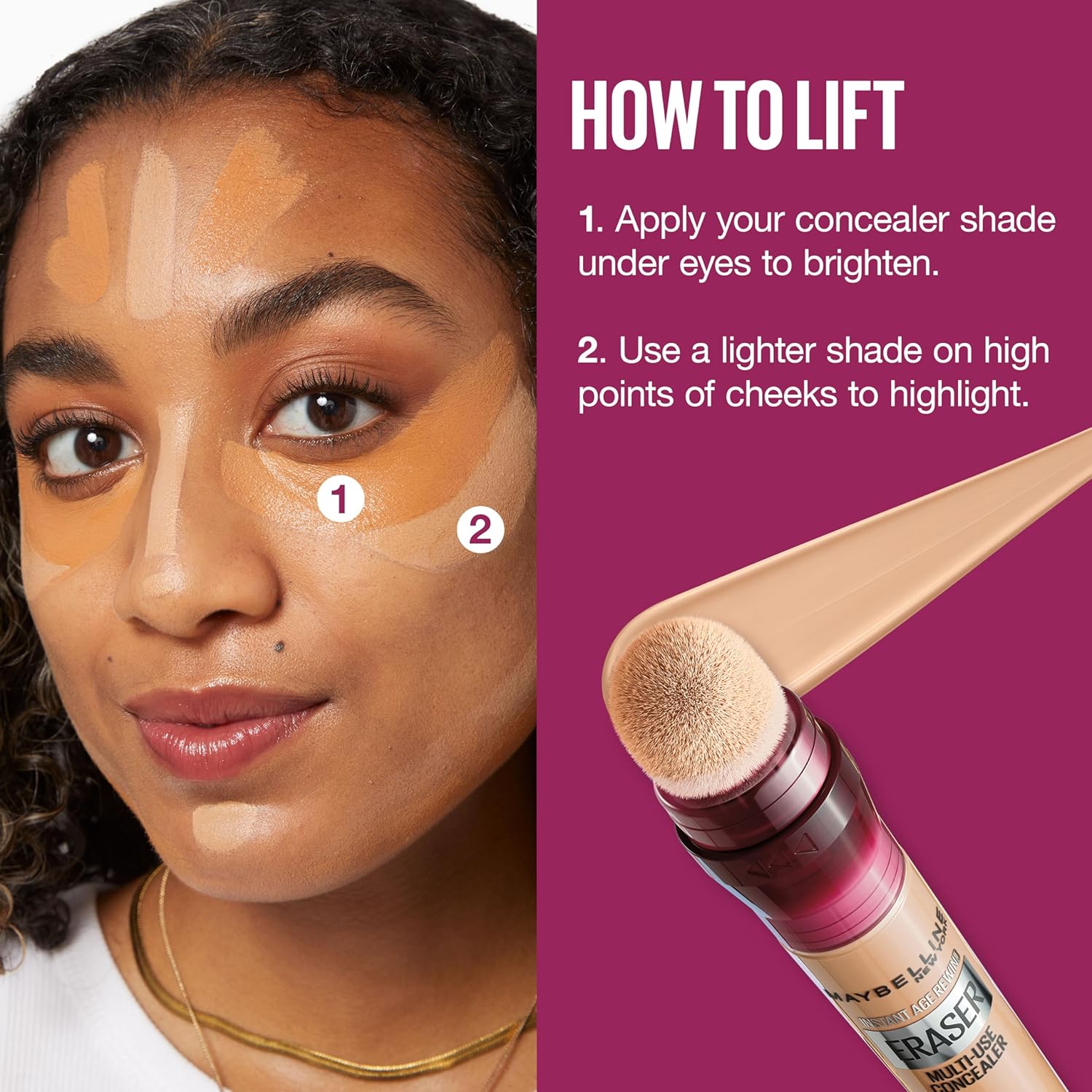 MAYBELLINE New York, Instant Age Rewind Eraser Concealer 01 - Light