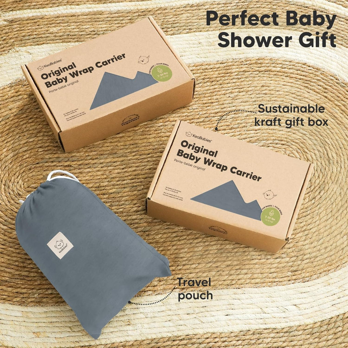 KeaBabies All-in-1 Baby Wrap Carrier Newborn and Infant
