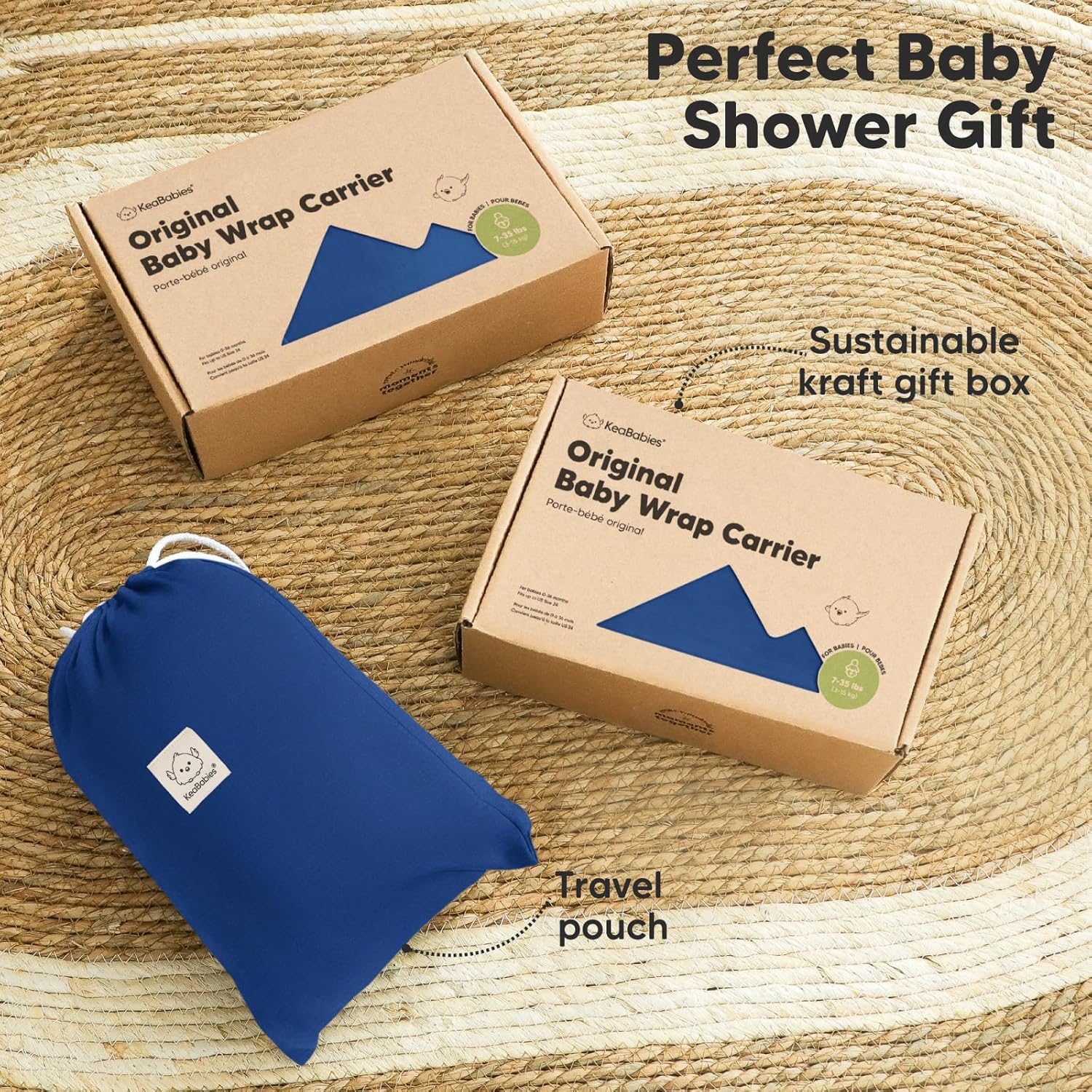 KeaBabies All-in-1 Baby Wrap Carrier Newborn and Infant