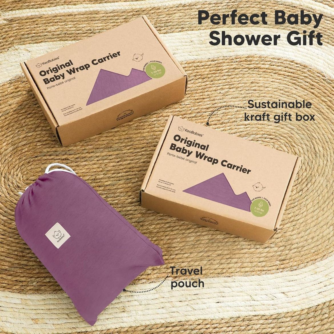 KeaBabies All-in-1 Baby Wrap Carrier Newborn and Infant