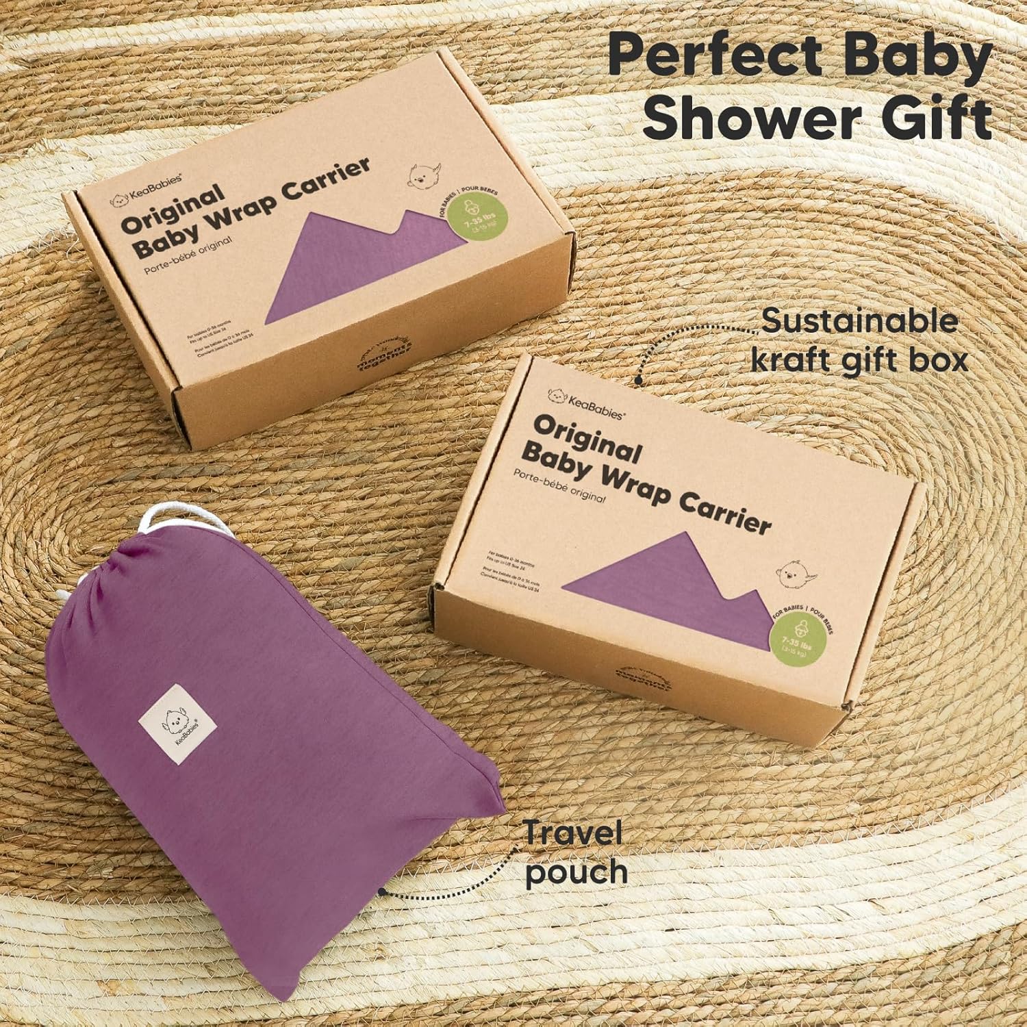 KeaBabies All-in-1 Baby Wrap Carrier Newborn and Infant