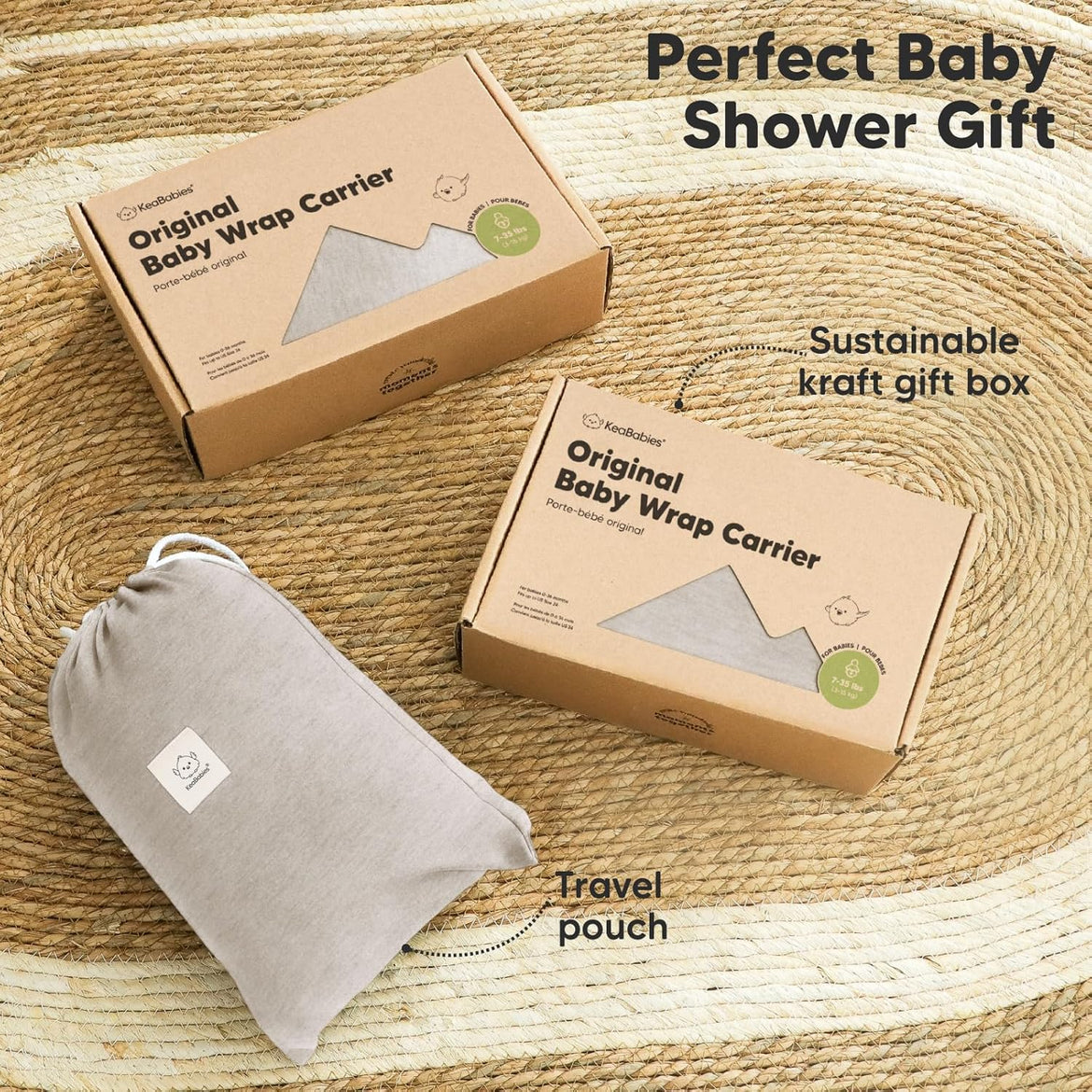 KeaBabies All-in-1 Baby Wrap Carrier Newborn and Infant