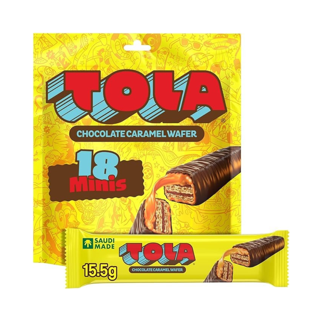 Nestle Tola Milk Chocolate and Caramel Wafer Bites, 20 x 8 g
