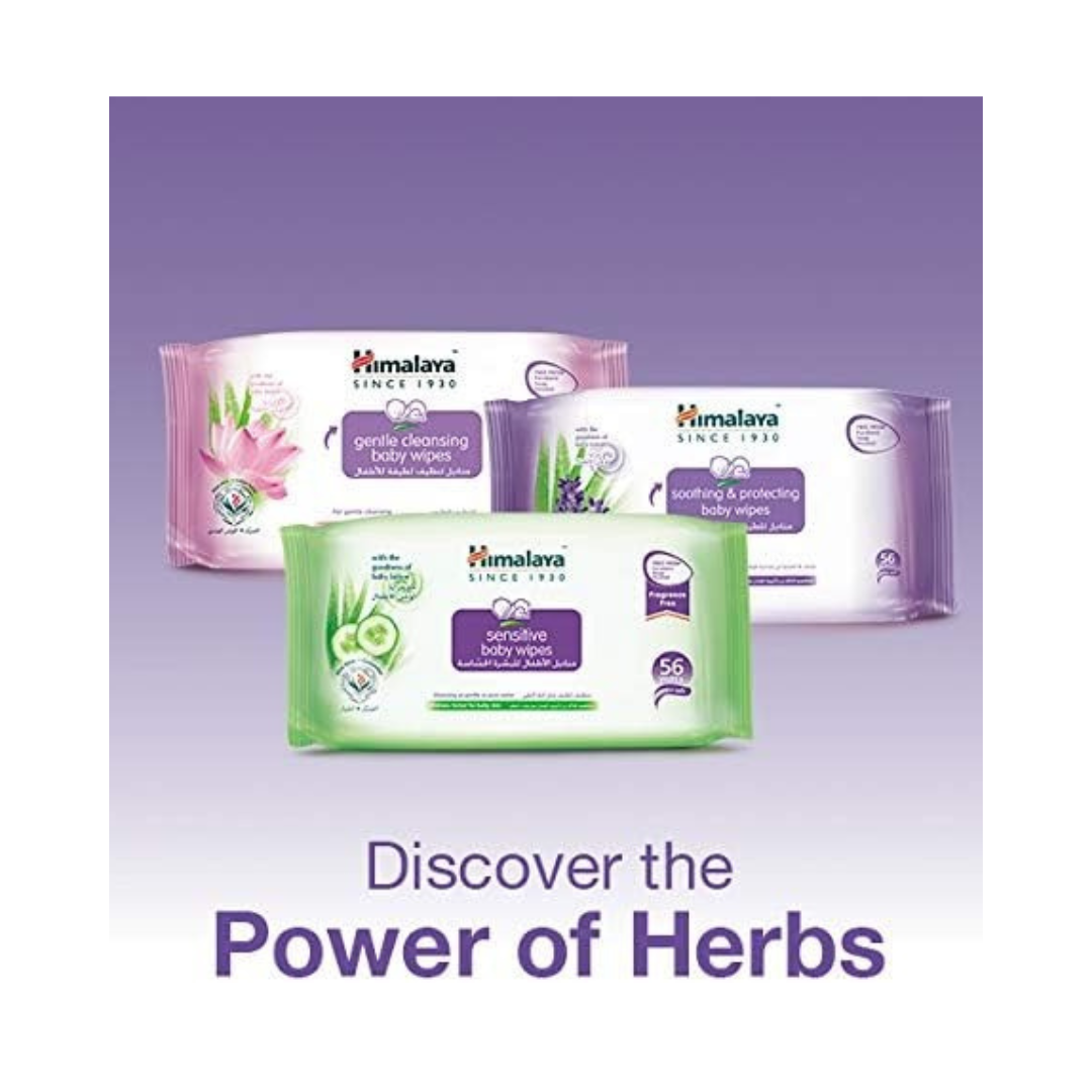 Himalaya Soothing & Protecting Baby Wipes Alcohol & Paraben Free 4 Packs - 224 Wipes