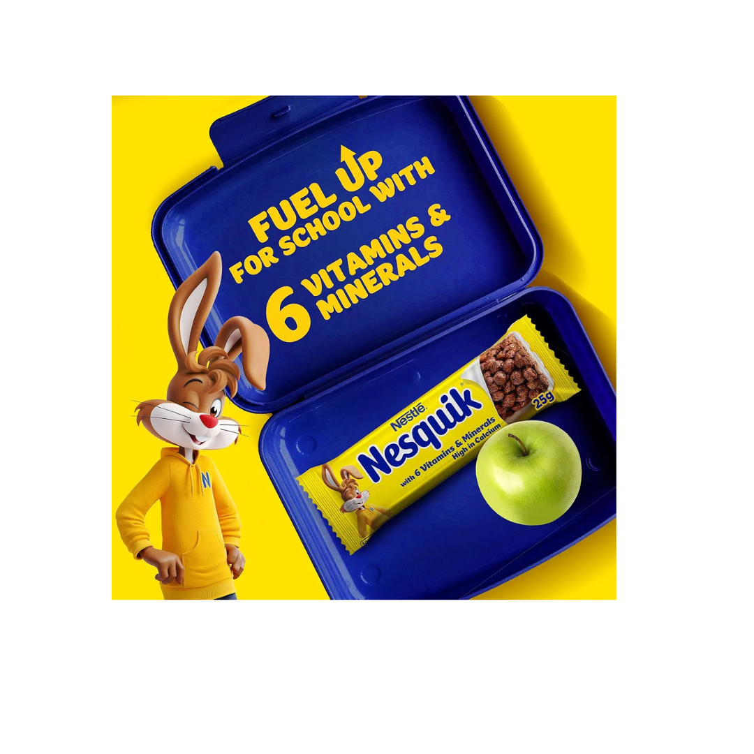 Nestle Nesquik Chocolate Breakfast Cereal Bar 25g