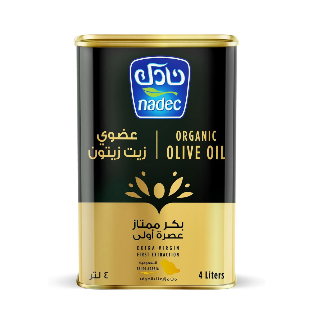 Nadec Organic Extra Virgin Olive Oil, 4 Ltr