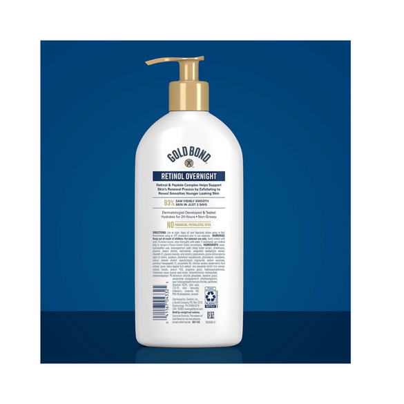 Gold Bond Age Renew Retinol Overnight Body & Face Lotion 13 oz