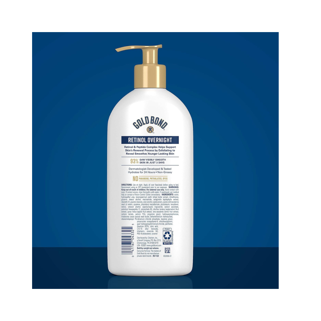 Gold Bond Age Renew Retinol Overnight Body & Face Lotion 13 oz