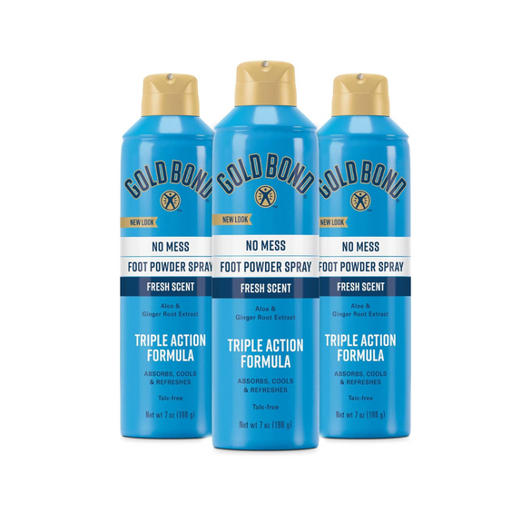 Gold Bond No Mess Talc-Free Foot Powder Spray 7 oz., Fresh Scent