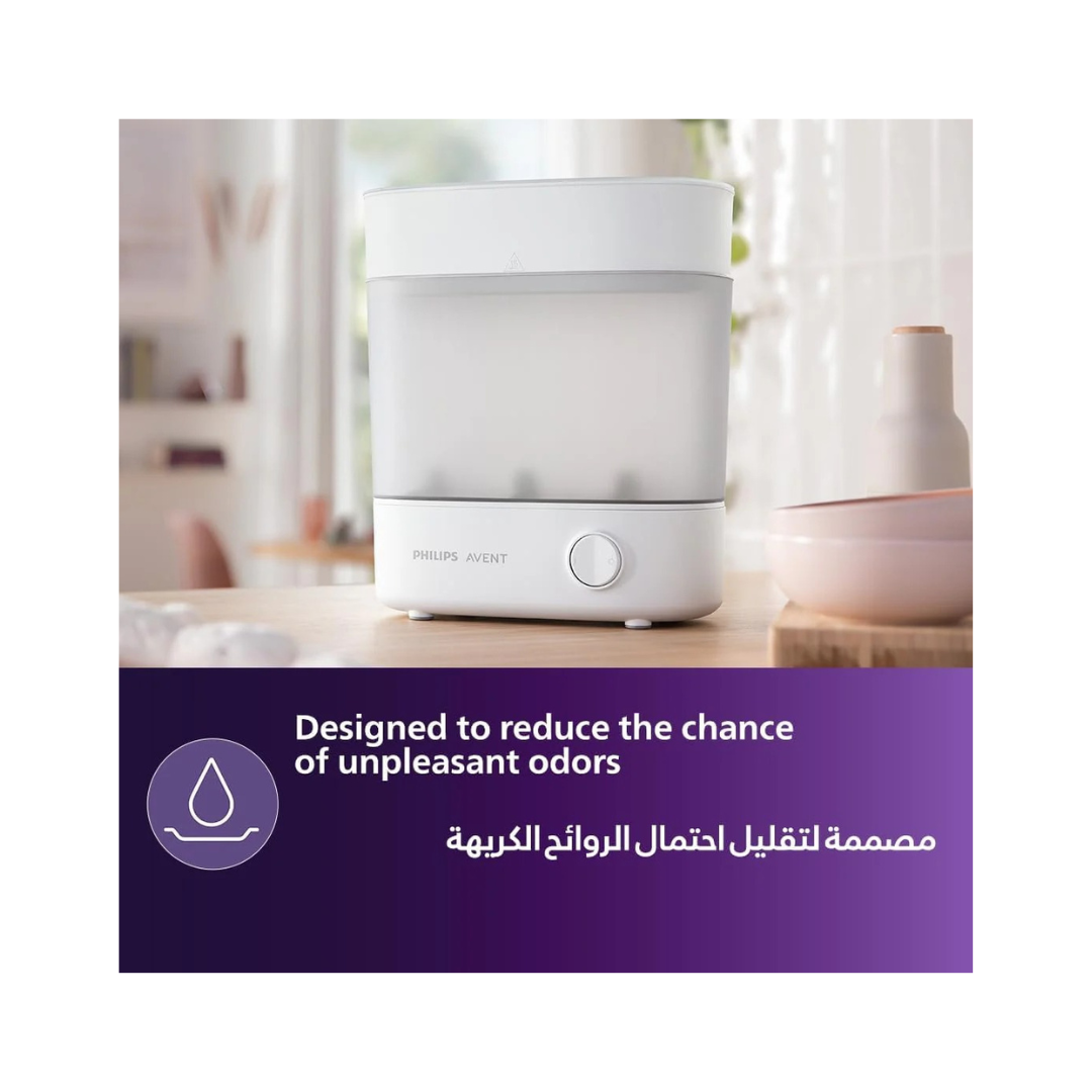 Philips AVENT Advanced STEAM STERILIZER| Sterilize and Store | Kills 99.9%* Germs in 10 mins Cycle with Natural Steam Sterilization I Stays Sterile Upto 24hrs*