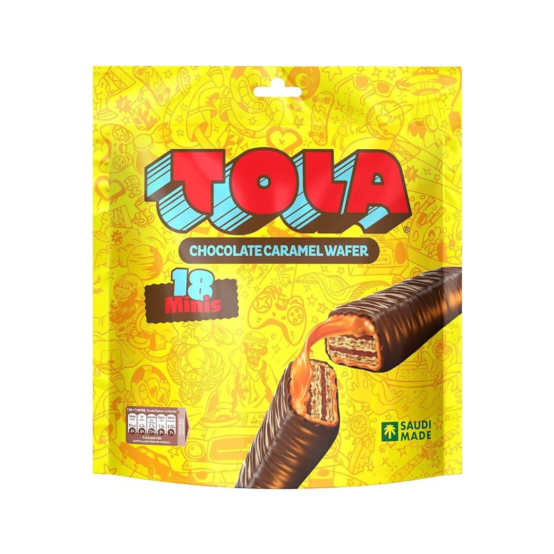 Nestle Tola Milk Chocolate and Caramel Wafer Bites, 20 x 8 g