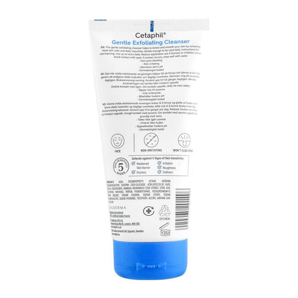 CETAPHIL GENTLE EXFOLIATING CLEANSER, FOR DRY, OILY, COMBINATION SKIN, 178ML