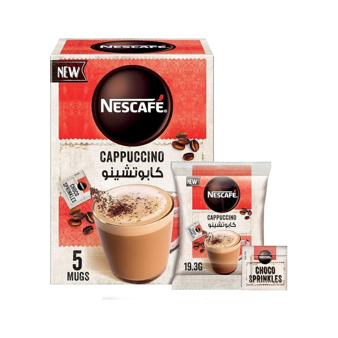 Nescafe Cappuccino Foamy Coffee Mix With Chocolate Sprinkles 19.3g (20 Sticks)