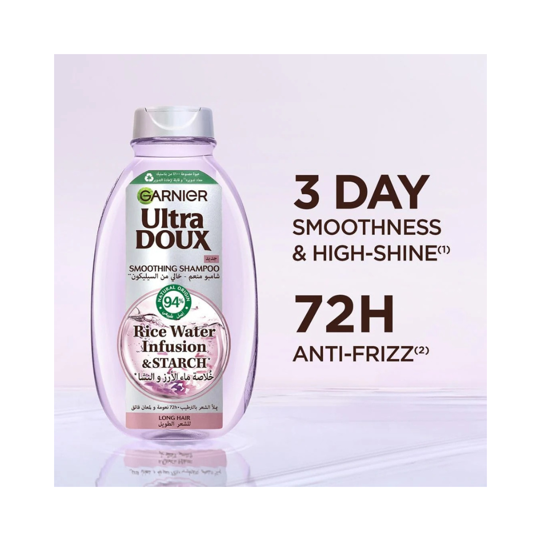 Garnier Ultra Doux Rice Water Shampoo, 400 ml