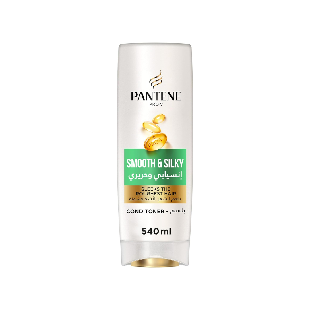 Pantene Pro-V Smooth and Silky Conditioner, Sleeks the Roughest Hair, 540ml