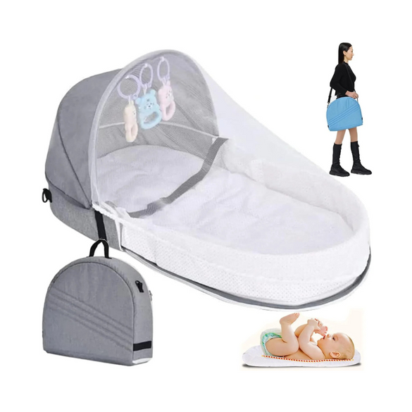 Baby Travel Cot with Mosquito Net and Awning