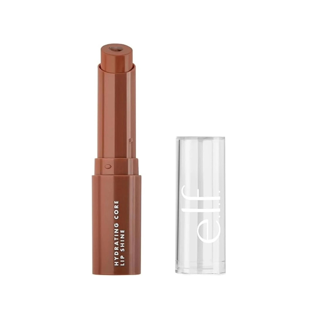 e.l.f. Cosmetics Hydrating Core Lip Shine, Conditioning & Nourishing Lip Balm, Sheer Colour Tinted Chapstick, Ecstatic, 0.09 Oz, 1 Count (Pack of 1)