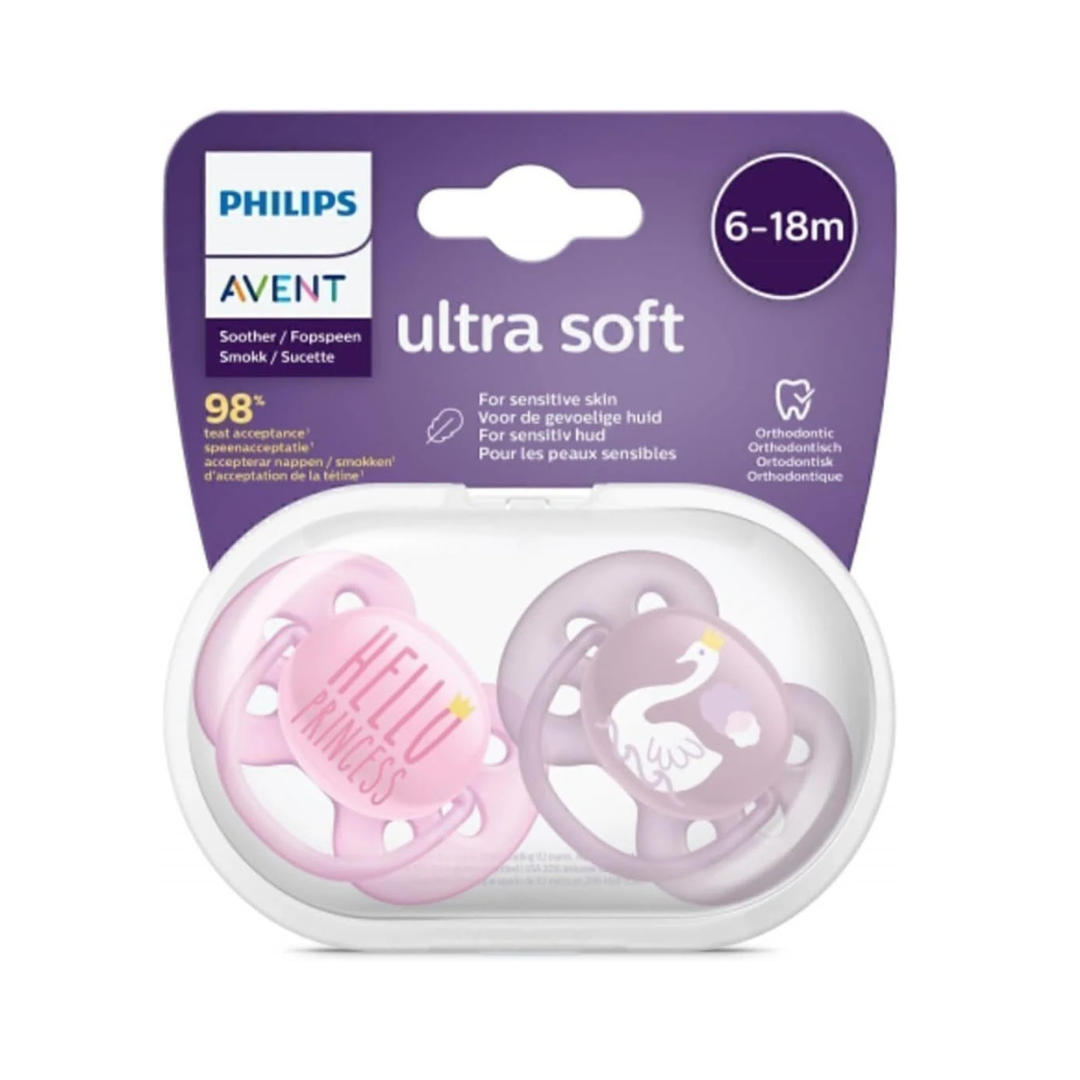 Philips Avent soft Soother, 6-18 Months Girl Mix Deco