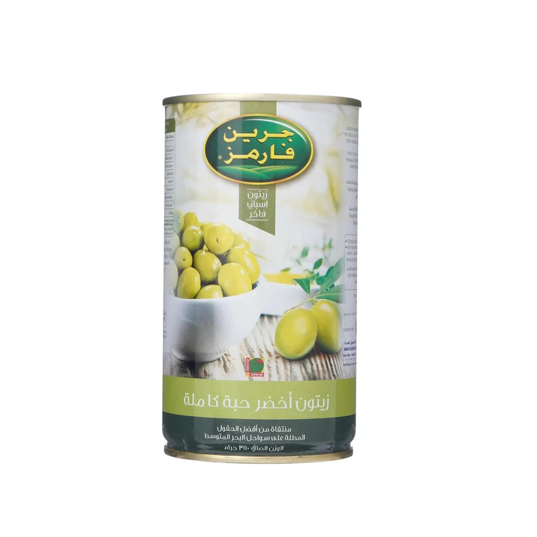 Green Farms Whole Green Olives Tins, 350g