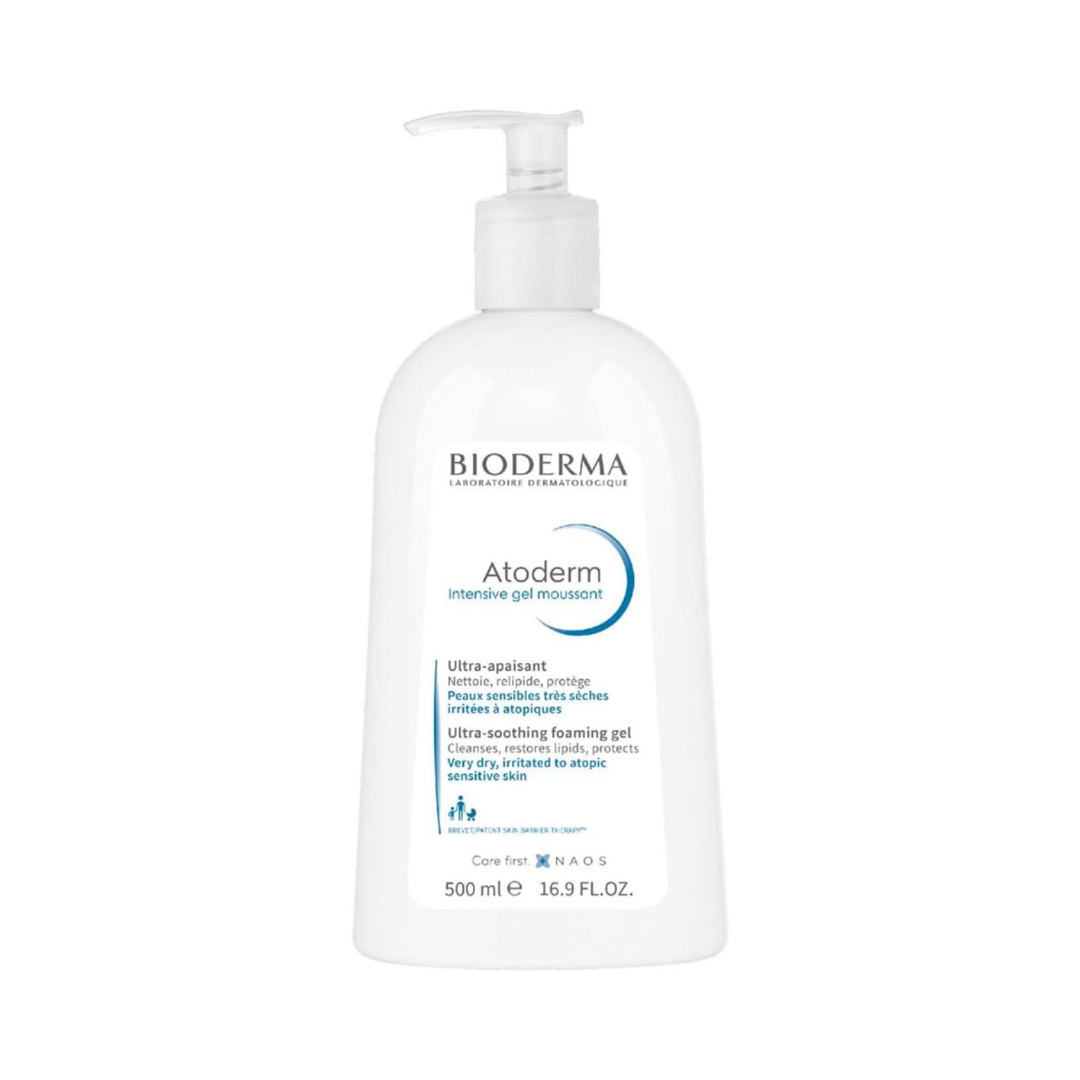 Bioderma - Atoderm - Intensive Gel Moussant - Ultra Rich Foaming Cleansing Gel - Anti-Itching - Body Wash for Very Dry to Atopic Sensitive Skin
