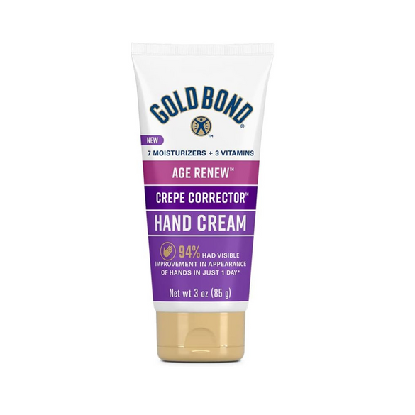 Gold Bond Age Renew Crepe Corrector Hand Cream, Replenishing & Smoothing Formula, 3 oz.