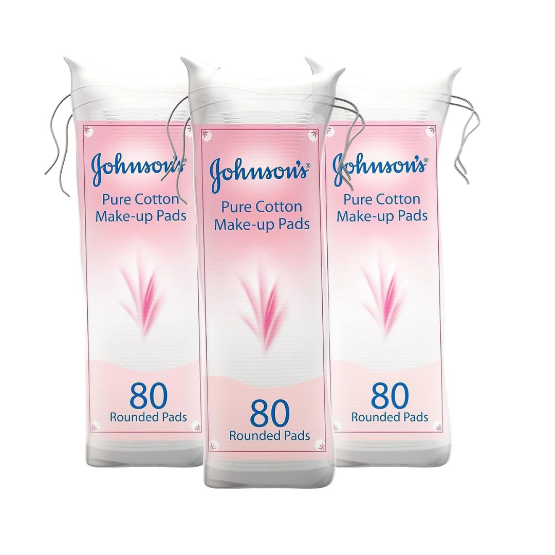 Johnson & Johnson Adult Makeup Remover Pads Pack of 3 x 80