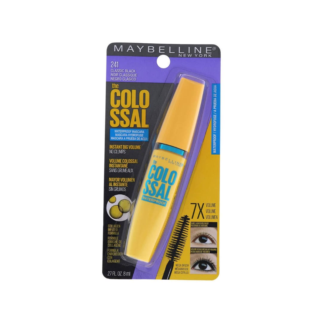 Maybelline Volum' Express The Colossal Waterproof Mascara, Volumizing, Classic Black