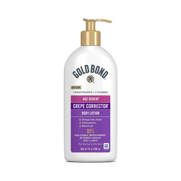 Gold Bond Age Renew Crepe Corrector Body Lotion, Replenishing & Smoothing Formula, 14 oz.