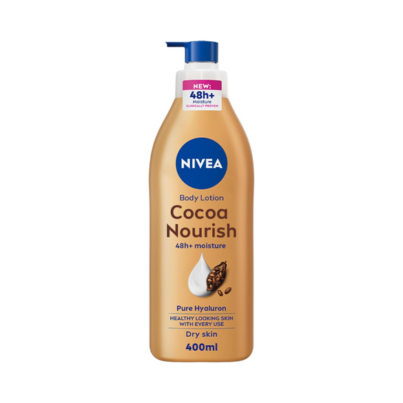NIVEA Cocoa Butter Body Lotion, Cocoa Butter, Vitamin E, for Dry Skin, 625 ml