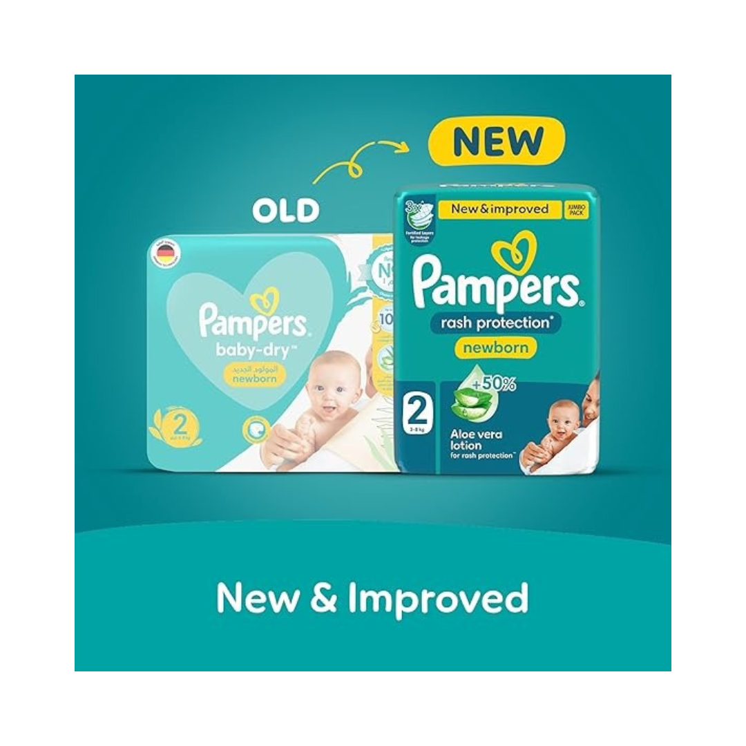 Pampers Baby-Dry, Size 2, Mini, 3-8 kg, Giant Saving Box, 168 Diapers - Size 2