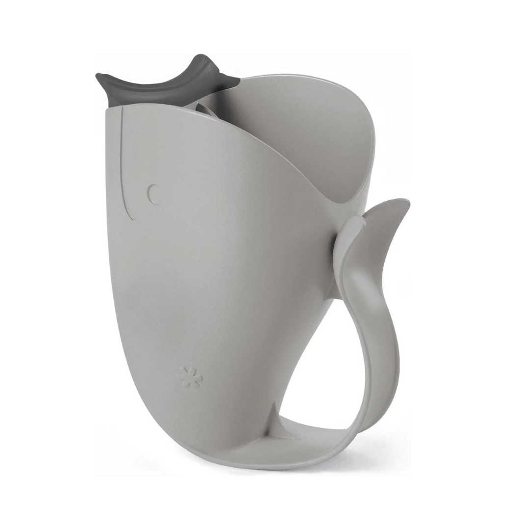 Skip Hop Baby Bath Rinse Cup, Moby Tear-free Waterfall Rinser, Grey