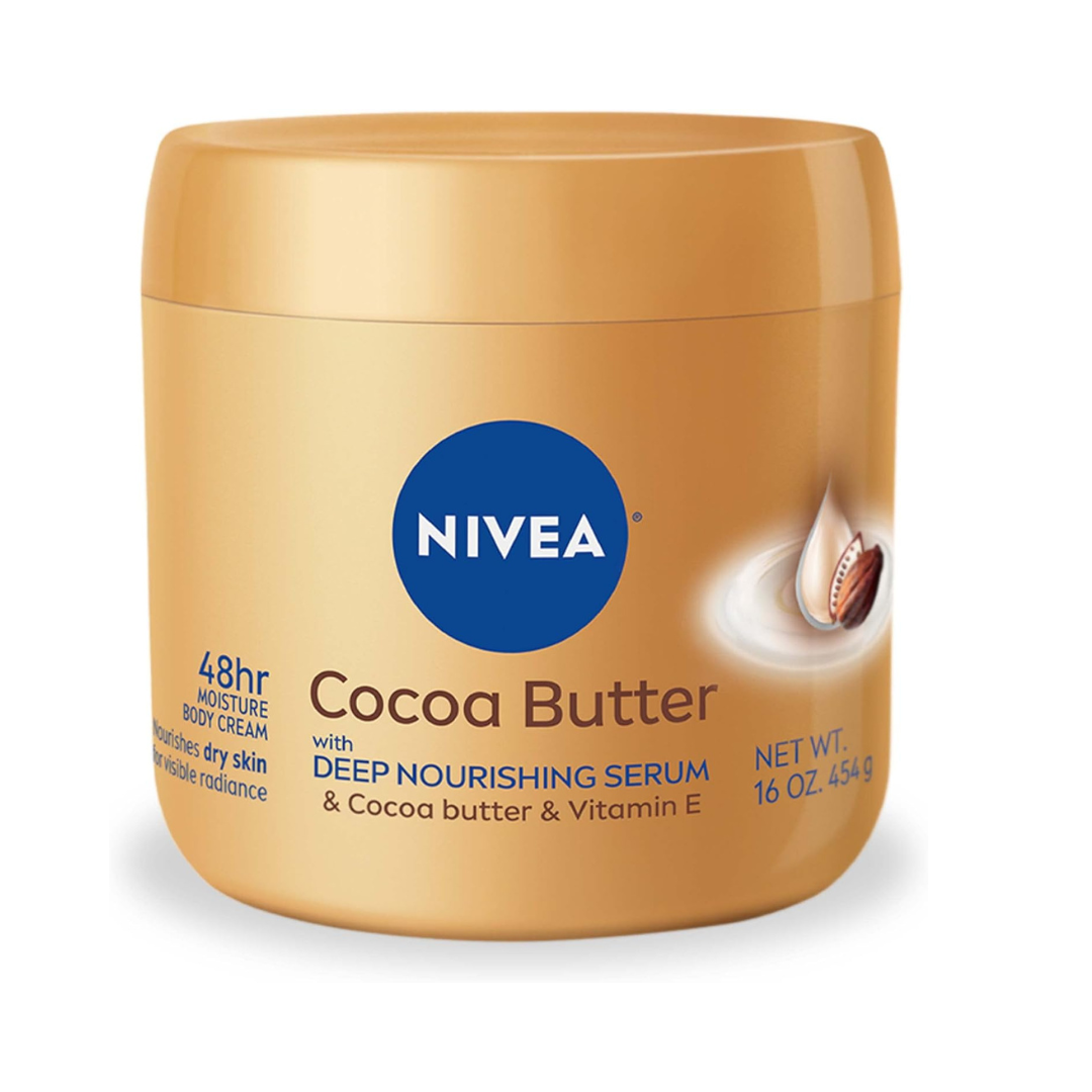 NIVEA Cocoa Butter Body Cream with Deep Nourishing Serum, 16 Ounce