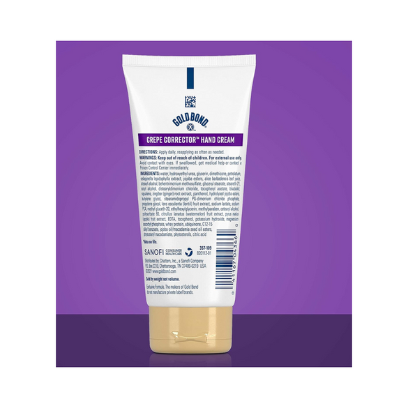 Gold Bond Age Renew Crepe Corrector Hand Cream, Replenishing & Smoothing Formula, 3 oz.