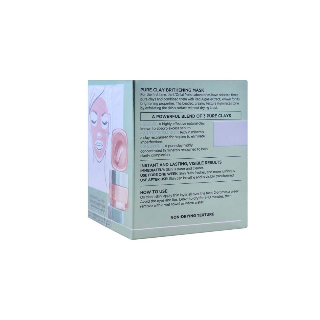 L’Oreal Paris Pure Clay Mask, Exfoliates & Brighten 50ml