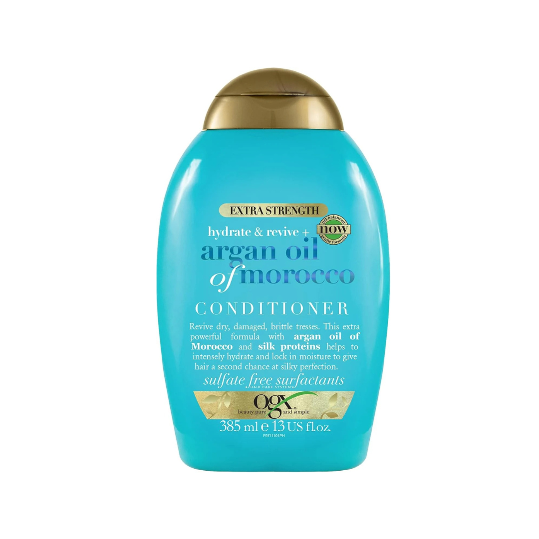 OGX, Conditioner, Extra Strength Hydrate & Revive+ Argan Oil of Morocco, New Gentle & PH Balanced Formula, 385ml