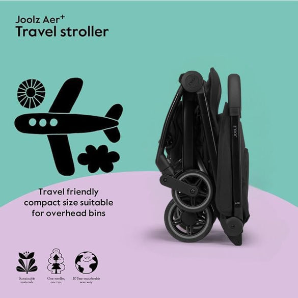gb Pockit+ All City, Ultra Compact Lightweight Travel Stroller with Front Wheel Suspensio