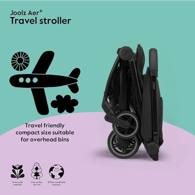 gb Pockit+ All City, Ultra Compact Lightweight Travel Stroller with Front Wheel Suspensio