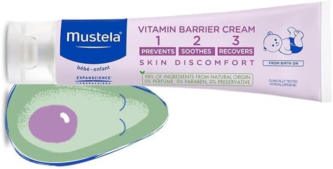 Mustela 1 2 3 Vitamin Barrier Cream, 50ml