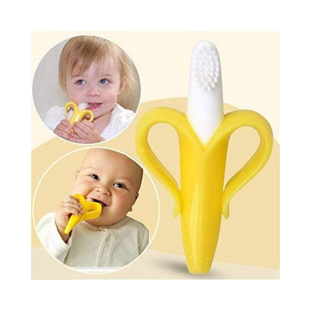 Banana Shape Baby Teether Silicone Teething Toys for Infant 3 Months and Above