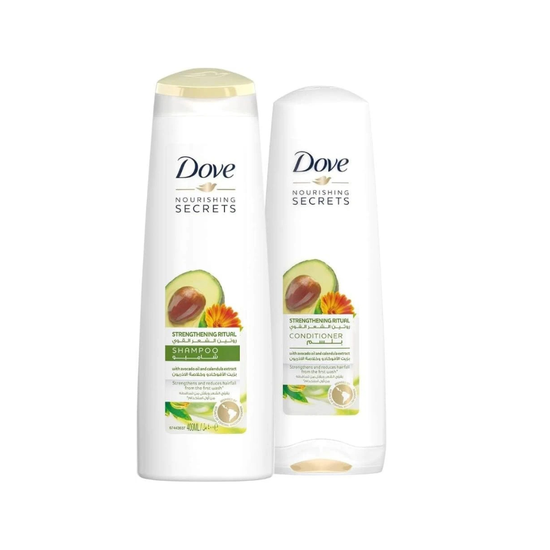 Dove Strengthening Ritual Shampoo Avocado Oil and Calendula Extract, 400 ml + Conditioner, 320 ml