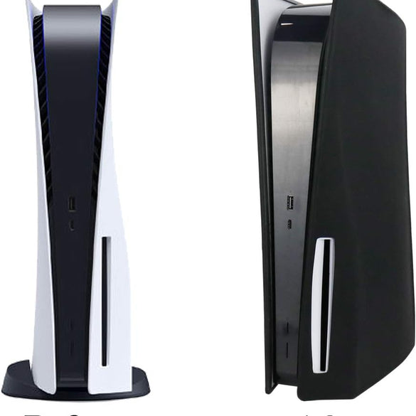 DMLNN PS5 Silicone Skin Cover, Dustproof Anti-Scratch Anti-Fall Waterproof Protector Case for Sony Playstation 5 Disk Edition (Disk Edition, Black)